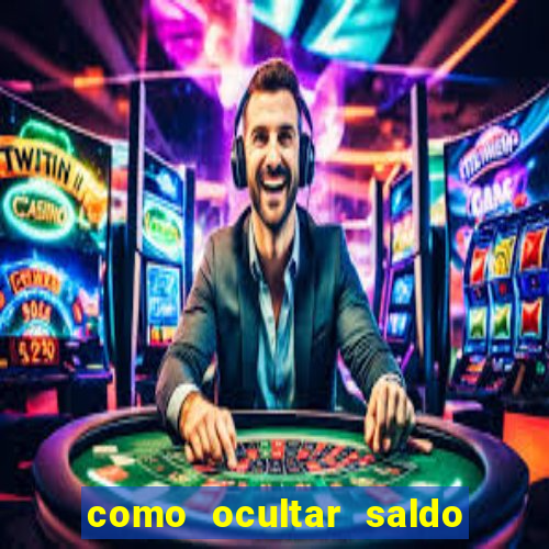 como ocultar saldo na betfair